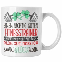 Trendation Tasse Fitnesstrainer Tasse Geschenk Dankeschön Bester Fitnesstrainer Der We weiß