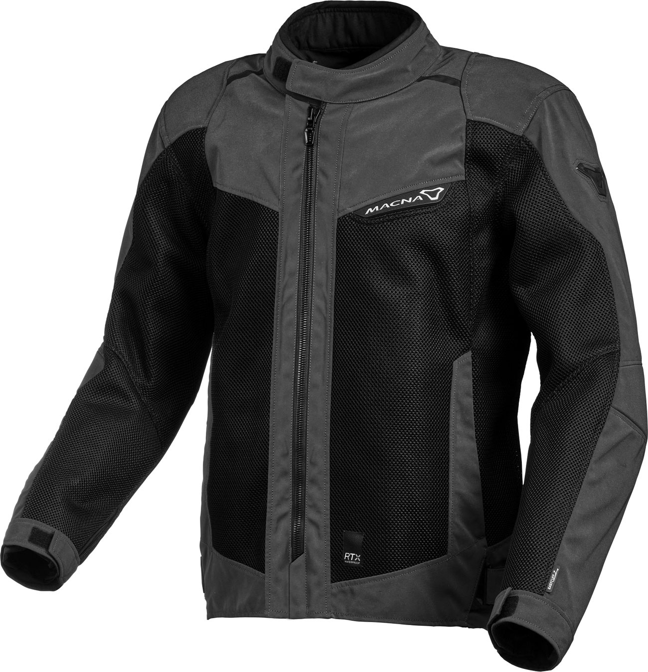 Macna Empire Night Eye, veste textile imperméable - Noir/Gris - XL