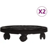 vidaXL Pflanzenroller 30 cm Schwarz