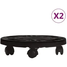 vidaXL Pflanzenroller 30 cm Schwarz