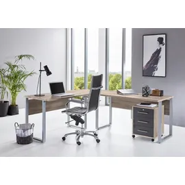 BMG-Möbel Büro Office Edition Set 0 Sonoma/ Eiche/Anthrazit, 2-tlg