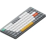 nuphy Air75 V2 Kabellose mechanische Tastatur, 84 Tasten RGB Hot-Swap Tastatur, unterstützt Bluetooth 5.1, 2.4G und kabelgebundener Verbindungc für PC/Laptop/Windows/Mac-Grey Gateron Aloe Switch