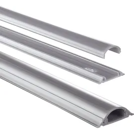 Hama Pvc Kabelkanal halbrund, 100/3,5/0,9cm Grau
