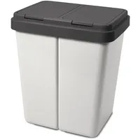 Gardissimo DUO BIN Doppelmülleimer Abfalleimer Mülleimer 2x25L MIX (GD)