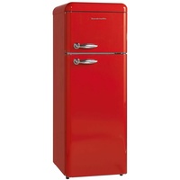 Retro-Kühlschrank Rot mit 172 Liter + Tiefkühlfach mit 39 Liter 149,7 cm Hoch
