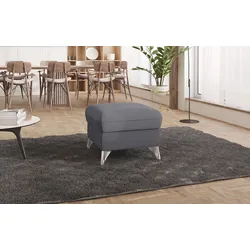 Polsterhocker SIT & MORE "Astoria", grau (anthrazit), B:63cm H:48cm T:74cm, 100% Polyester, Hocker, Passend zur "Astoria"-Serie