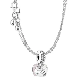 Pandora 28504 Damen-Kette Mutter & Tochter Herz Geschenkset Muttertag