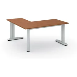 Bürotisch PRIMO FLEXIBLE, 1600 x 1600 mm, Kirschbaum