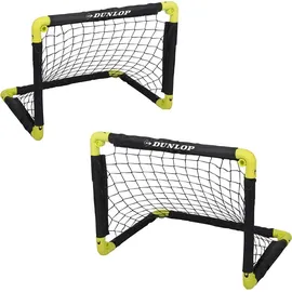 Dunlop Fußballtor 50 x 44 x 44 cm - Fußballtore Set von 2 - Faltbares Fussballtor - Fussballtore für Garten Kinder - Fussball Trainingszubehör ... - Schwarz