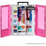 Barbie Puppenzubehör Tragbarer Kleiderschrank Pink GBK11