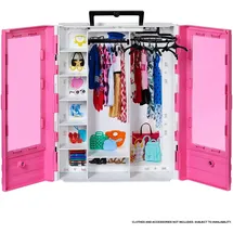 Barbie Puppenzubehör Tragbarer Kleiderschrank Pink GBK11