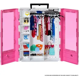 Barbie Puppenzubehör Tragbarer Kleiderschrank Pink GBK11
