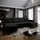 masseno Ecksofa MILO U Polyester 3-Sitzer Schwarz