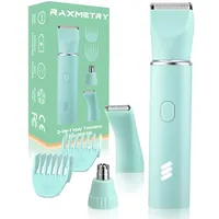 Intimrasierer für Frauen, Rasierer Damen Elektrischer, Rasierer Damen Intimbereich, Damenrasierer Elektrisch, Trimmer Damen, Aufladbar, Wasserdicht für nass und trocken, Grün