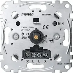 Merten MEG5136-0000 Drehdimmer-Einsatz für kapazitive Last, 20-315 W MEG51360000