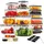 yashe Frischhaltedosen Set transparent 38-teilig