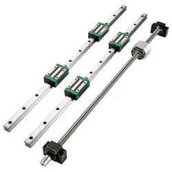 VEVOR Linearführung Linearschiene mit 4PCS Gleitblock Kugelumlaufspindel Führungsschiene für 3D Drucker Cnc Maschine Hgr 20-1500mm