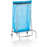 Was Müllbeutelhalter mit Fußpedal, silber, 95 cm