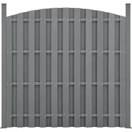 [neu.holz] WPC Lamellenzaun 185 x 562 cm Grau