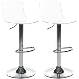Beliani 2-tlg Drehhocker IMOLA in Transparent/Silber | Gr.: onesize