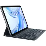 CHESONA iPad Air 2024 Hülle mit Tastatur, Magnetische Tastatur für iPad Air 5, Ultra-Schlank & Leicht, 868H Betriebsdauer, Einstellbare Winkel, QWERTZ Tastatur für iPad Pro 11 (4/3/2/1 Gen), Grau