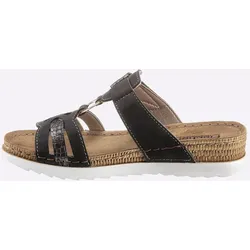 Pantolette FISCHER, Damen, Gr. 41, schwarz, Lederimitat, modisch, Schuhe