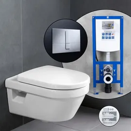 Villeroy & Boch Architectura Komplett-SET Wand-WC mit WC-Sitz Weiß