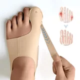 Hallux Valgus Korrektor, Elastische Orthopädische Bandage zur Hallux Valgus Korrektur, Hammerzeh Korrektur und Schutz, Sandalen- Schiene Zehenkorrektor für Damen & Herren, Ideal Beim Sport, Größe L