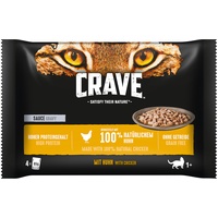 Crave Katze Portionsbeutel Multipack Sauce mit Huhn 4 x 85 g -