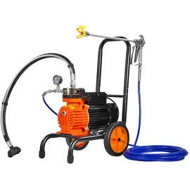 Vevor Airless-Farbspritzgerät mit Membran, 900 W effizientes Airless-Farbspritzgerät mit Wagen, 1800 psi Airless-Farbspritzgerät, mit Verlängerungsstang, 1,8 L/min Hochdruck Airless Farbspritzgerät Farbe Airless Sprayer 900W