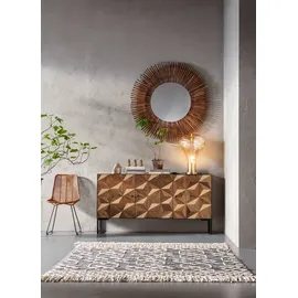 Kare DESIGN Spiegel Sunlight Braun Sheesham