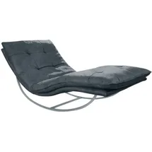W.Schillig Relaxliege daily dreams Leder 95 x 85 x 169 cm Blau mit Kissen