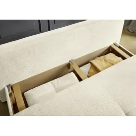 Jockenhöfer Schlafsofa JOCKENHÖFER GRUPPE "Balu, B: 201 cm, Liegefl. 151x201 cm, Dauerschläfer", beige, B:201cm T:101cm, Korpus: 100% Polyester;Kissen: 100% Polyester, Sofas, Schlafsofa, mit Bettfunktion, Bettkasten & einfachen Hub-Schwenkbeschlag
