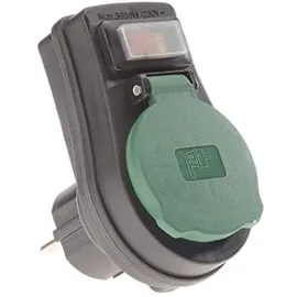REV Ritter Adapter mit Schalter IP44 schwarz/grün