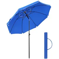 Songmics Sonnenschirm mit UPF 50+ Ø 180 cm Blau