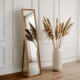 wallfluent Standspiegel 156 x 36 cm Eiche Artisan