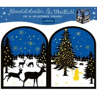 Teelichthäuschen Winternacht: Adventskalender