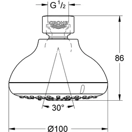 Grohe Tempesta 100 Kopfbrause 4 Strahlarten (27606001)