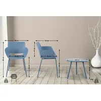 CLP Sitzgruppe Minota blau/2 Stühle