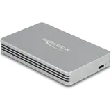 DeLock USB4 40 Gbps Gehäuse für M.2 NVMe SSD - Externes USB Anschluss, Silber