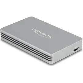 DeLock USB4 40 Gbps Gehäuse für M.2 NVMe SSD - Externes USB Anschluss, Silber