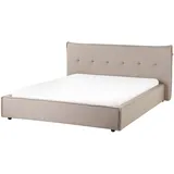 Beliani Polsterbett 160 x 200 cm Taupe