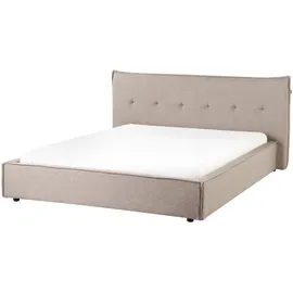 Beliani Polsterbett 160 x 200 cm Taupe