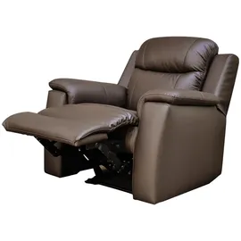vente-unique Ledergarnitur Relax 3+2+1 - Braun - EVASION