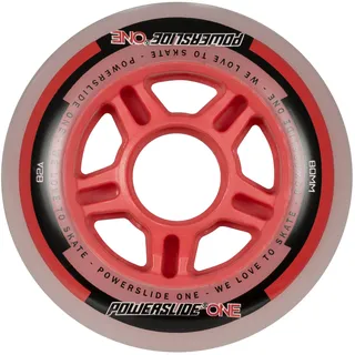 Powerslide Inline-Rollen-Set Inline-Rollen-Set One Wheels, Smoke/Rot, 1, 905308