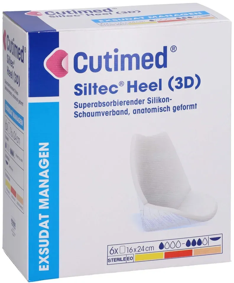 Cutimed Siltec Heel 3d 16x24 Cm Kompressen 6 St