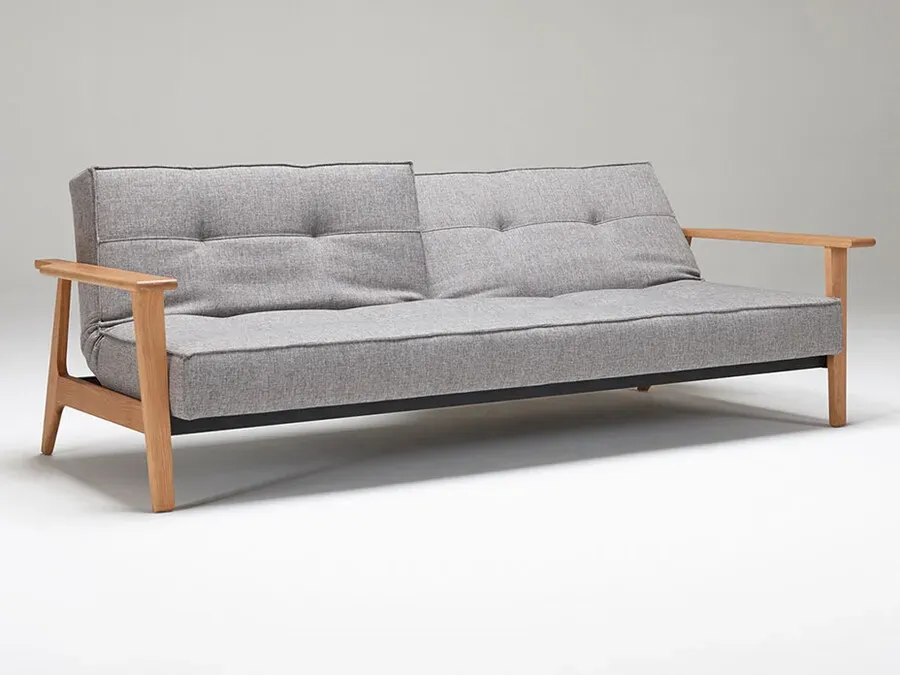 Klappsofa Splitback Frej Innovation Living Bezug Stoff grau, Designer Oliver Weiss Krogh, Per Weiss, 38x234x90 cm