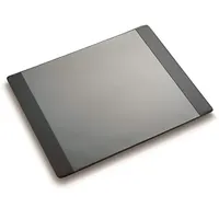 Läufer 48656 Durella DL Schreibtischunterlage mit transparenter Folie und zwei gepolsterten Seitenleisten, 50x65 cm, schwarz