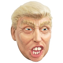 Ghoulish Productions Verkleidungsmaske Donald Trump, Republikaner Maske aus Latex & Kunsthaar gelb