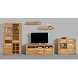 Home Affaire Wohnwand »Kolding«, (Set, 5 St.), teilmassives Holz, braun